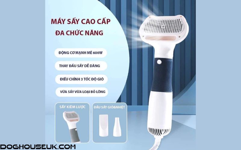 Máy Sấy Lông Chó Mèo Đa Năng 3 In 1 Công Suất 600W